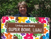 personalized luau football banner